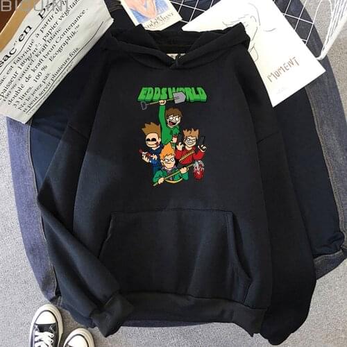Eddsworld Hoodie Men Streetwear Women Cartoon Printing Novelty Style Long Sleeve Oversize Sweatshirts Harajuku Boy Girl Pullover