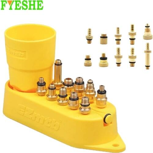 Universal Bicycle Hydraulic Disc Brake Oil Bleed Adapters Set Copper Metal Oil Funnel Bike Brake Repair Tools For Shimano Sram