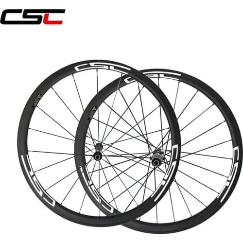 CSC 1426g 23mm Width 38mm Clincher Carbon Bike wheels Novatec AS511SB FS522SB hub CN 424 OR sapim cx ray Spokes