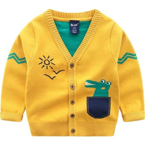 High Quality New Arrival Boy Sweater Children Clothing Cute Pattern Knitted Sweater Baby Boy Pullover Sweater Knitwear 2-5T Kids