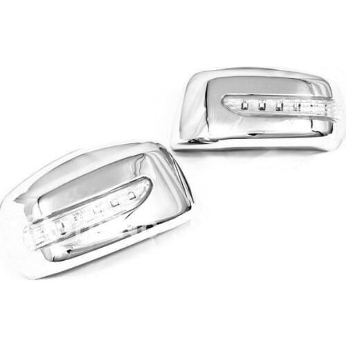 High Quality Chrome Mirror Cover With LED Side Blinker for Nissan Tiida / Latio free shipping