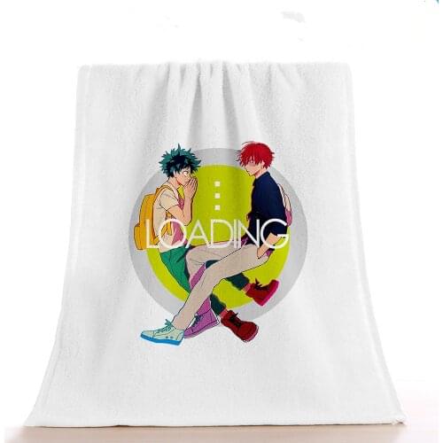 Anime My Hero Academia Cosplay High Quality Blanket Velvet Plush Soft Bedspread for Kids Adult Sherpa Travel Sofa Keep Warm