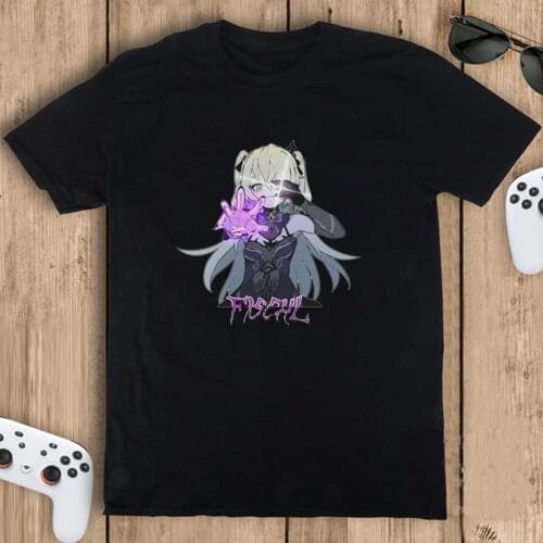 Japanese Style Anime Woman Tshirts Short Sleeve Loose Crew Neck Femme Tshirts Genshin Impact Printed Y2k Aesthetic Game T Shirts