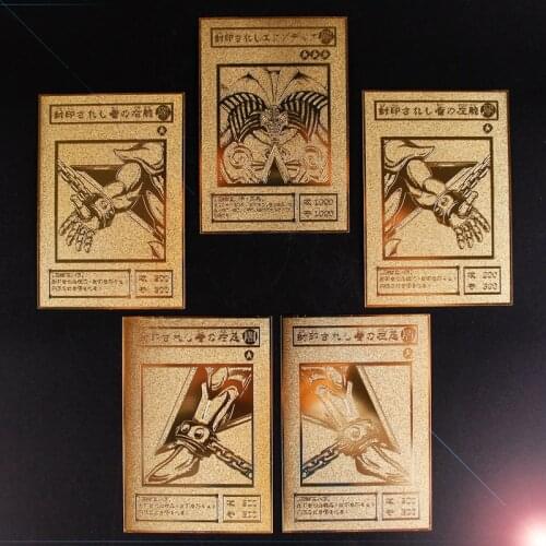 Yu Gi Oh Gold Collectible Card Japanese Gold Forbidden One Exodia Eye White Dragon Full Version Collectible Card Childrens Toy