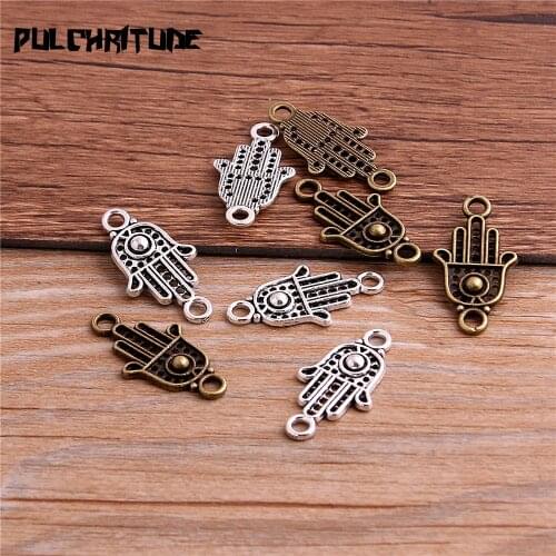 20pcs 12*24mm Hand Charm Jewelry Trendy Connectors Metal Alloy Jewelry Fit DIY Jewelry Making