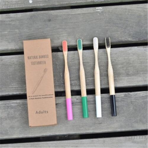 5pcs/10pcs Toothbrush Eco Friendly Bamboo Handle Soft bristles biodegradable Environmentally Portable Travel Tooth Brush Set