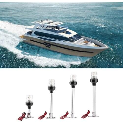 6/8/10/12inch 5W Marine Navigation Light 360 Degrees Irradiation Navigation Boat Light 2 Nautical Mile Visibility