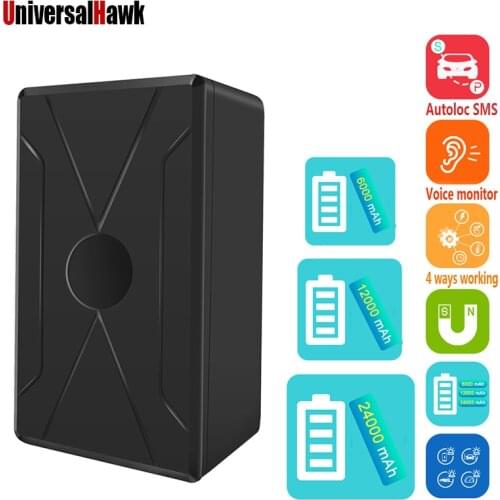 Car Magnet GPS tracker Voice monitor tracking Start stop Auto SMS alarm 4 working modes 12000 mAh Free system Better than TK905
