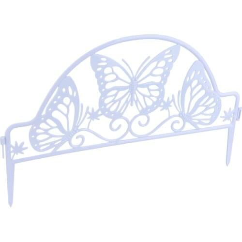 Fence Border Decorative Frame Picket Iron Style Lawn Terrace Protection Rail 4 Pack Flexible Garden Recycled Long Outdoor Edge