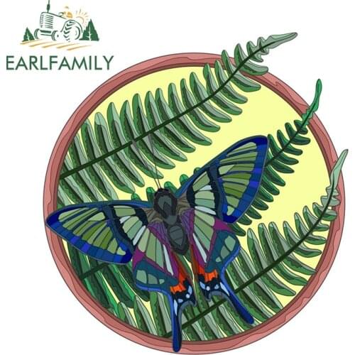 EARLFAMILY 13cm x 11.7cm for Butterfly Cartoon Car Assessoires Stickers Motorcycle Refrigerator DIY Decal Scratch-Proof Decor