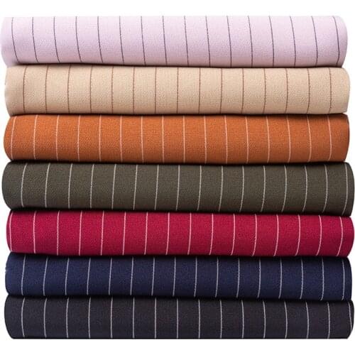 Elastic Striped Fabric Drooping Suit Pants Skirt Cloth Sewing Dress Stretch Polyester Spandex Anti-wrinkle Brocade Black Blue