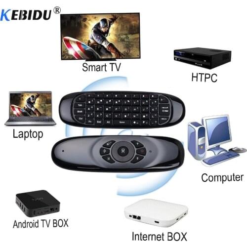 Kebidu C120 2.4Ghz Air Mouse Rechargeable Wireless remote control Keyboard for Android TV Box Computer Russian English Version