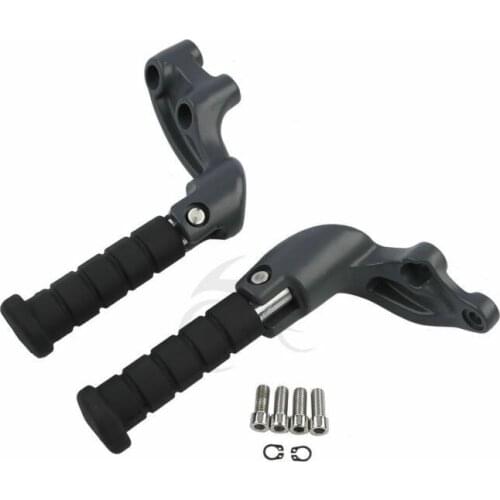 Black Passenger Foot Pegs Footrest Mounting Bracket Fit For Indian Scout Bobber 2015-2020