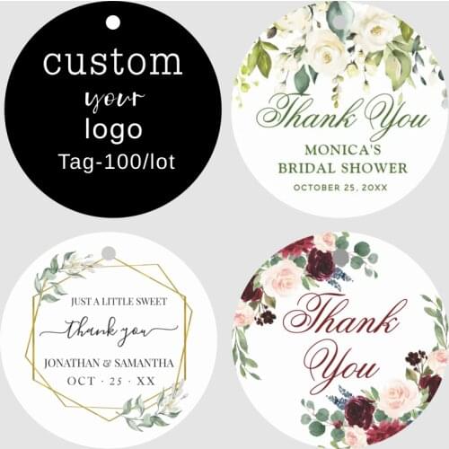 Customized Round Wedding Tags Personalized Wedding Tags, Candy Tags, Birthday, Baptism, Your Photo