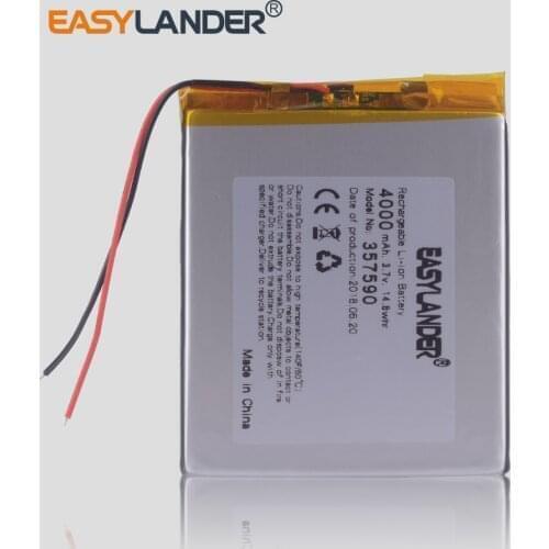 357590 4000mAh 3.7V Rechargeable Li-Polymer Battery For 7" Irbis TX01 TZ02 TZ01 TZ72 TZ43 TZ53 U25GT Tablet Exchange 407590