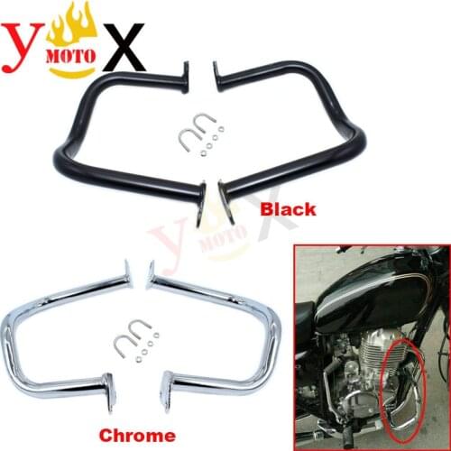 Motorcycle Chrome/Black Highway Engine Guard Crash Bar Protector Bumper For Honda CB400SS CB400 SS 1994-2004 1995 1996 1997 1998