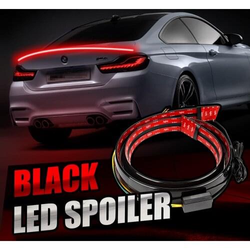 OKEEN 1.3M Led Rear Spoiler For Car Truck Multifuntion Rear Tail Wing Driving Brake Turn Signal Lights Warning Exterior Lamp 12V