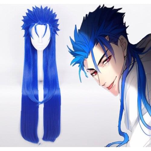 Game Fate Grand Order Cosplay Wigs Cu Chulainn Cosplay Hair Wig Heat Resistant Synthetic Wig Halloween Carnival Party