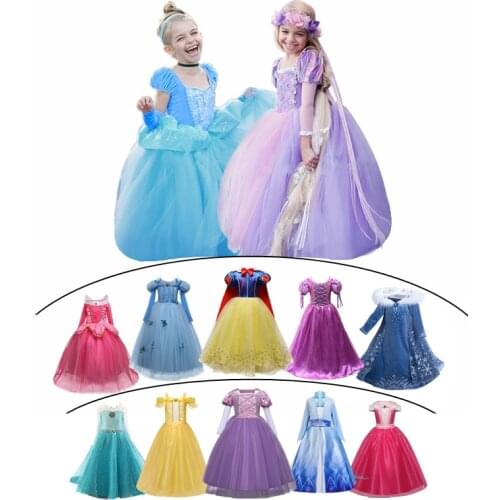 Princess Cosplay Disguise Beauty Dresses for Girl Halloween Cosplay Costume Princess Dress Up Party Dress Carnival Girls Outfits