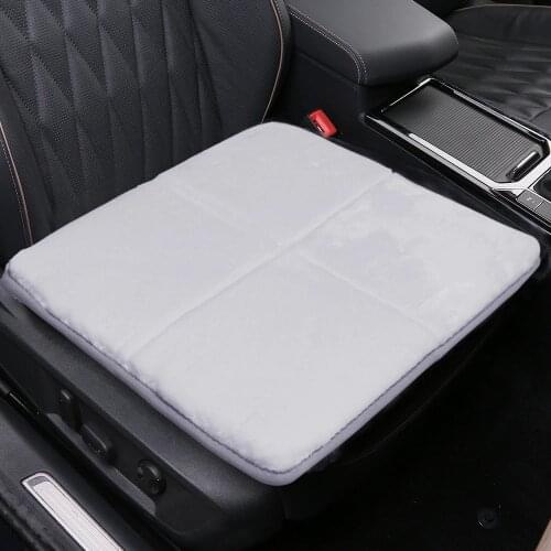 Faux fur car seat cushion winte square universal high quality luxury stitching car seat cover Fit for Toyota BMW Kia ford Lada