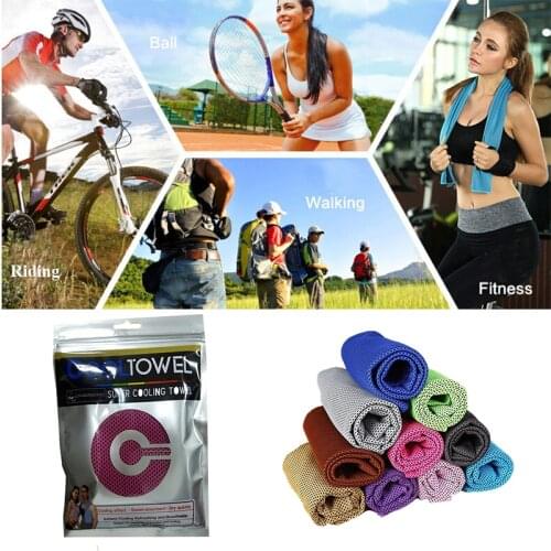Polyester Instant Cooling Towel Super Absorbent Towels Quick Dry Hydrating Cold Towel for Gym Fitness Travel Running tennis