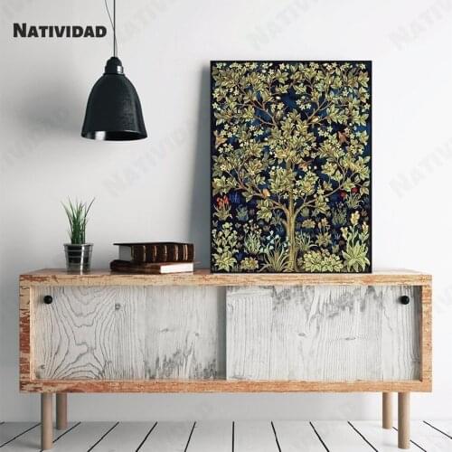 Secret Garden Flower Tree Art Poster Modern Oil Painting Canvas Picture Home Decoration Hand-Painted Wall Art Decoration Wall