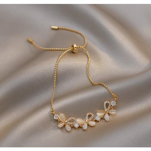 RZ146 Butterfly Adjustable Bracelet Ins Niche Design Bracelets Girlfriends Fresh Temperament Bracelet