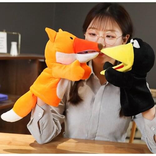 Hand Puppet Animals Puppet Bird Fox Adult Pretend Playing Soft Plush Doll Toy