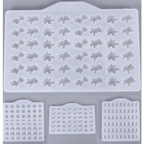 DIY Silicone Mold Bear Cat Animal Jewelry Pendant Resin Mould Craft Making Tool Resin Silicone Mold 3D animal