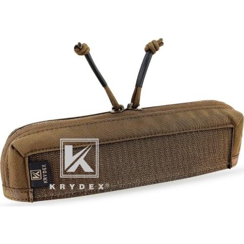 KRYDEX Tactical MK3 Chest Rig Double Zipper Insert Pocket Coyote Brown Full Length Front Panel Accessories Storage Pouch