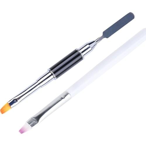 1PC Nail Art UV Gel Brush Pen Dual Head Extension Acrylic Builder Drawing Painting Pen Brush For Manicure Accessory Tools LA1590