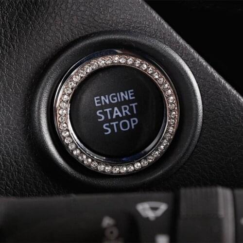 Car Button Start Decoration Sparkling ring For Toyota C-HR 2016-2018
