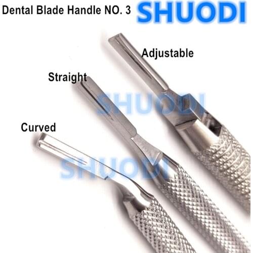 High Quality Dental Scalpel Handle No.3 Dentist Blade Handle Dental Oral Hilt Surgical Tool Stainless Steel