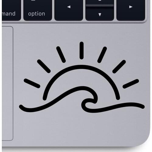 Sunset Wave vinyl decal computer laptop sticker sunshine wave sun Pattern Removbale Office Laptop Decoration Accessories X151