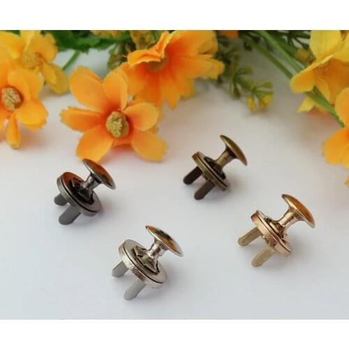 10set / Pack 14mm Single rivets Strong Magnetic Snap Fasteners Clasps Buttons Handbag Purse Wallet Craft Bags Parts Accessories