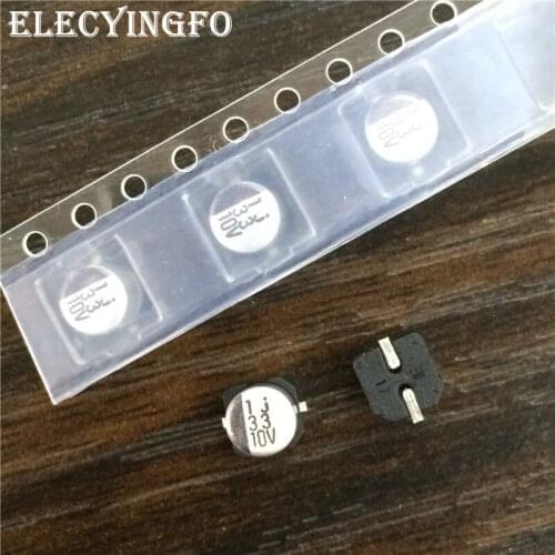 10pcs 33uF 10V33UF ELNA RV2 series 5x5.3mm 10V33uF Chip type SMD Aluminum Electrolytic Capacitor