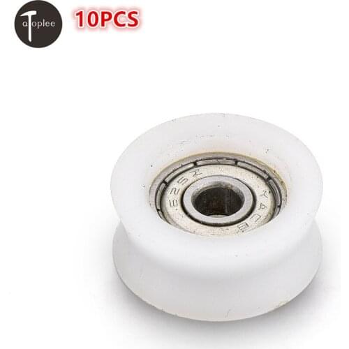 10Pcs Mini High Carbon Steel& POM Coated V Grooved Pulley Sealed Ball Bearing 5x22.5x9.5mm For Doors Windows Drawers