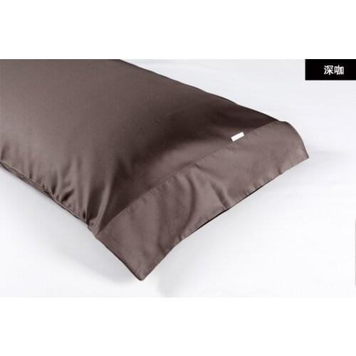 2pcs/lot High Quality Grey White Egyptian Cotton Satin Pillow cases cuscini decorativi dutch wife Solid Pillowcase DBY010