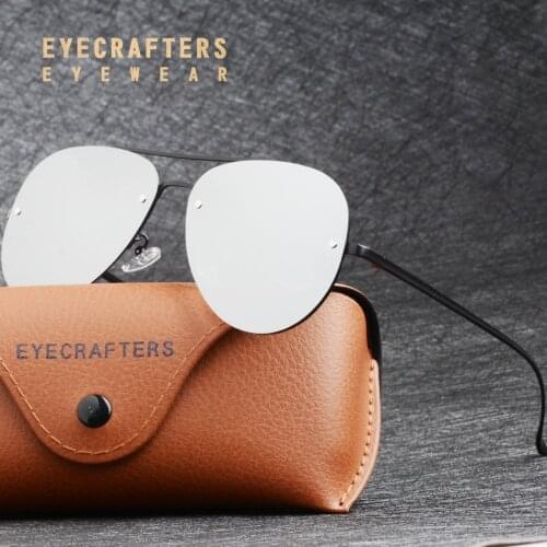 2020 Eyecrafters Large Oversized Womens Mens Polarized Sunglasses Fashion UV400 Anti-Reflective Mirror Polaroid Pilot Sunglasses