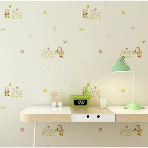 Beibehang Childrens room wallpaper boy girl bedroom room cute cartoon bear environmental protection non-woven 3d wallpaper