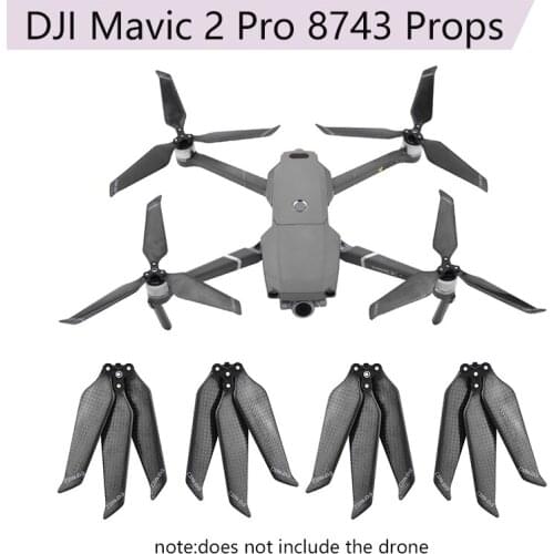 4pcs Low-noise Propeller 8743 Quick Release Carbon Fiber Blade for DJI Mavic 2 Pro Zoom Drone Replacement Accessory Screw Fan