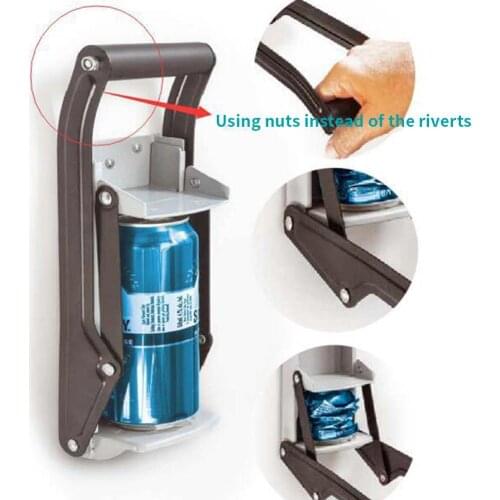 40%HOT16oz Heavy Duty Wall Mounted Pull Can Crusher Recycler Bottles Recycling Tool