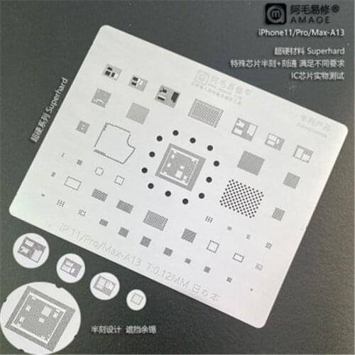 Amaoe High quality Chip BGA Reballing Stencil Kits Set Solder for iphone X/XS/XS max/XR/8/8P/7/6S/6