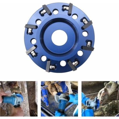 New Arrival Aluminum Alloy Cow Hoof Trimming Disc with Imported Alloy Material 6pcs Cutting Blades