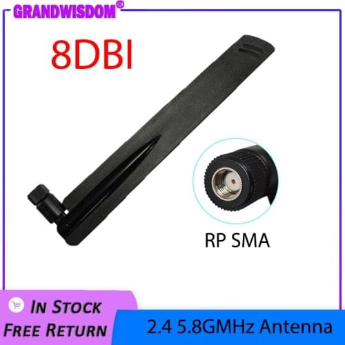 2.4GHz 5GHz 5.8Ghz Antenna real 8dBi RP-SMA Connector Dual Band wifi Antena aerial SMA female wireless router 2.4 ghz 5.8 ghz