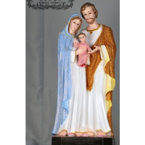 Jesus Christ taught to present Blessed three members holy family Christian Catholic relics Figure Statue art Sculpture