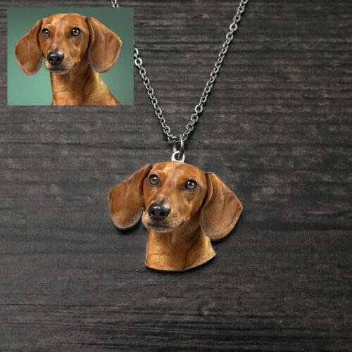 Personalized Photo Necklace Heart Photo Jewelry Gift for Lover Picture Necklace Memory Pet Necklace