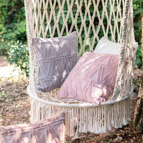 Tassels Cute Moroccan Style Cushion Covers For Sofa Bed Beige Boho Style Wedding Party Home Decor Pillow Cover