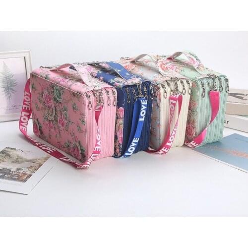 Multifunctional 4 layers 252-hole Pen Curtain Creative Sketching Large-capacity Painting Student Pencil Case Cute stationery Set