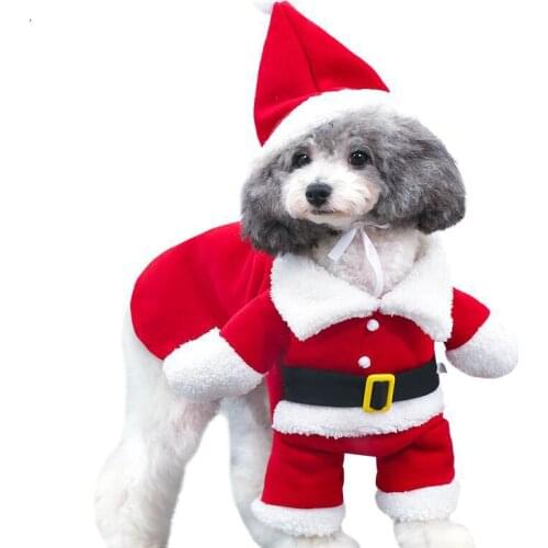 Autumn Winter Pet Dog Costume Warm Dog Clothes Puppy Jacket Coat Soft Puppy Sweater For Pet Funny Christmas Cotton Clothes
